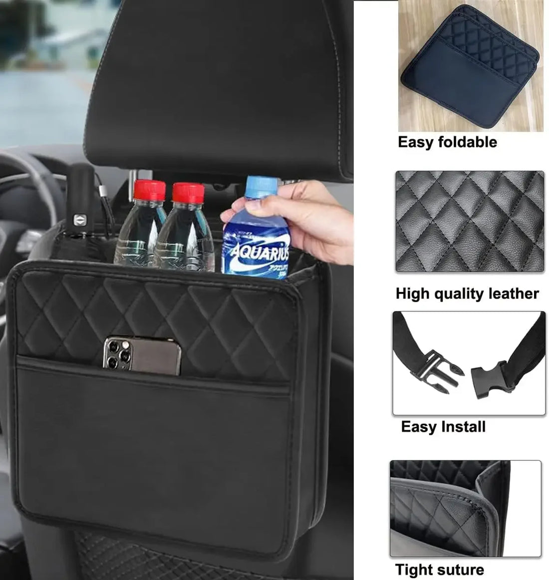 Multi-functional Car Seat Organizer - Waterproof & Hanging Storage Bag